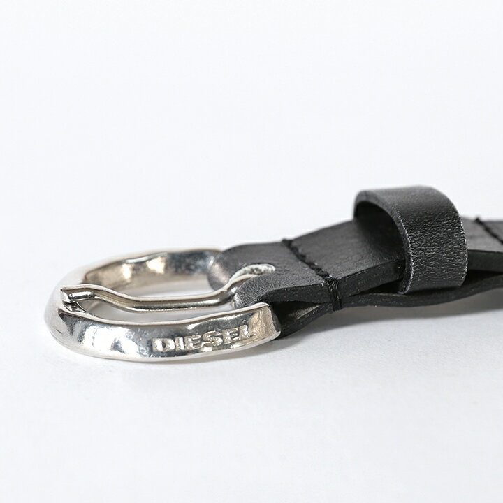 ★DIESEL ディーゼル レディース★牛革 本革 スタッズ装飾 細ベルト ナローベルト レザーベルト【B-ALYSSA】【サイズ80〜90】【ブラック】die-l-a-a4-757 《メーカー希望小売価格35,200円》