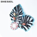 ★DIESEL ディーゼル レディース★ビジューストーン装飾 ワンポイントアクセ ブローチ【PLUMETTES 1】【サイズUNI】【ブルー系】die-l-a-b4-621 《メーカー希望小売価格11,880円》