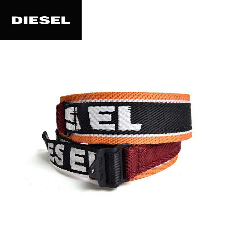 ディーゼル ベルト（レディース） ★DIESEL ディーゼル レディース★ロゴ スポーティー カジュアルベルト【B-ANDREA】【サイズ75・80】【オレンジ系】die-l-a-b6-104 《_メーカー希望小売価格15,180円》