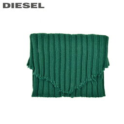 ディーゼル マフラー（レディース） ■DIESEL ディーゼル メンズ レディース 男女兼用■ウール混 Vカットデザイン ニットスヌードマフラー【K-CUFF】【サイズUNI】【グリーン】die-m-a-b8-033 《メーカー希望小売価格12,980円》