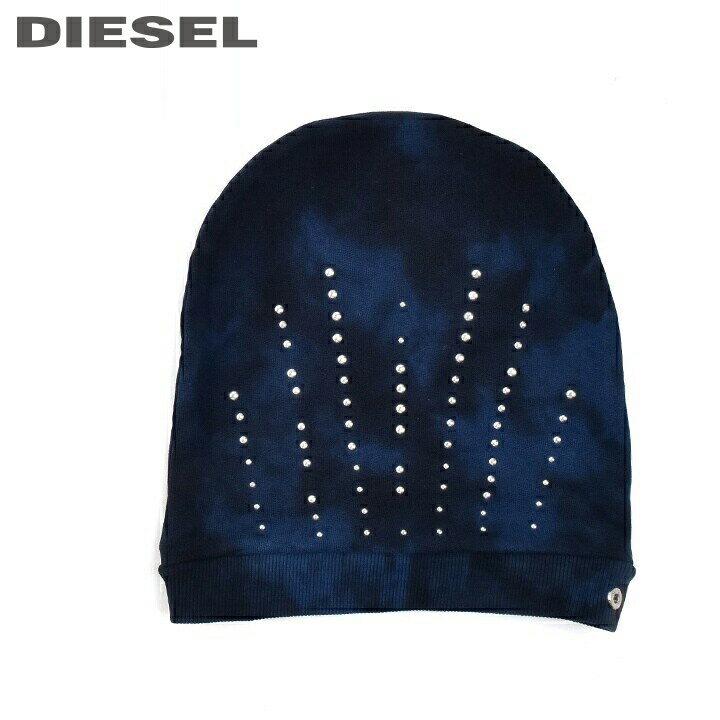 ●DIESEL KID ディーゼルキッズ ガール●ムラ染め スタッズ装飾 女の子 スウェットビーニーキャップ【FADI】【サイズI〜III】【ネイビー】dik-l-a-b8-686 《メーカー希望小売価格5,390円》