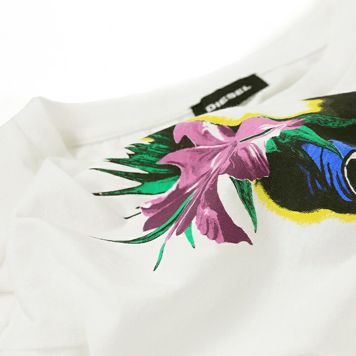 ●DIESEL KID ディーゼルキッズ ジュニア ガール●グラフィックプリント カットオフ 切りっぱなし ノースリーブカットソー タンクトップ【TWESSY】【SIZE8・10】【ホワイト】dik-l-t-c4-235 《メーカー希望小売価格8,690円》