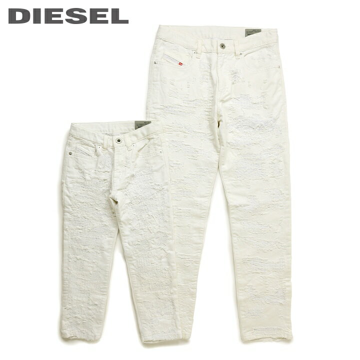 ◆DIESEL KID ディーゼルキッズ ジュニア ボーイ◆クラッシュダメージ スリムスキニー 男の子 子ども服 ジーンズ デニム パンツ【MHARKY-J】【SIZE6〜14】【ホワイト】dik-m-p-c4-328 《メーカー希望小売価格31,680円》