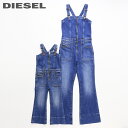 ●DIESEL KID ディーゼルキッズ ジュニア ガール●ジップアップ 子ども服 女の子 デニムサロペット【JETHINK】【SIZE4〜12】【ミディアムインディゴ】dik-l-t-c8-239 《メーカー希望小売価格37,180円》