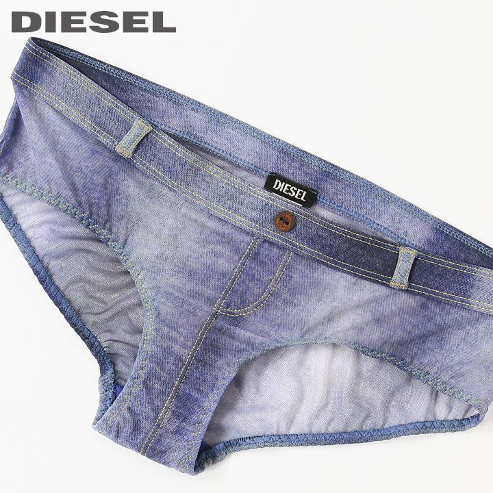 ★DIESEL ディーゼル レディース★ムラ染め シースルーメッシュ デニム風 セクシー ショーツ 下着 アンダーウエア【UFPN-CELEBRITYS】【サイズS】【ライトインディゴ】die-l-i-c8-132 《_メーカー希望小売価格4,290円》