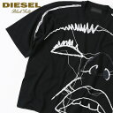 ★DIESEL BLACK GOLD ディーゼル ブラックゴールド レディース★サイドスリット 刺繍デザイン 半袖Tシャツ カットソー【TELIX】【サイズXXS・XS】【1サイズ程大きめのサイズ感】【ブラック】die-…