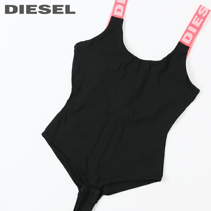 楽天BRAND OUTLET キイロヤドゥーエ★DIESEL ディーゼル レディース★ロゴストラップ クロッチスナップボタン アンダーウェア ボディスーツ ボディブリファー【UFBY-HOLLIX】【サイズXS～M】【ブラック】die-l-i-d4-111 《_メーカー希望小売価格8,580円》