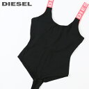 ★DIESEL ディーゼル レディース★ロゴストラップ クロッチスナップボタン アンダーウェア ボディスーツ ボディブリファー【UFBY-HOLLIX】【サイズXS～M】【ブラック】die-l-i-d4-111 《_メーカー希望小売価格8,580円》