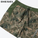 ■DIESEL ディーゼル メンズ■総柄 メンズ水着 男性水着 ショートトランクス サーフパンツ 海パン ビーチウェア スイムウェア【BMOWT-DORSAL】【サイズXS～XXL】【カーキ】die-m-c-d4-215 《_メーカー希望小売価格14,080円》