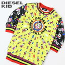 ●DIESEL KID ディーゼルキッズ ベビー ガール●前後袖切替 ベビー服 女の子 スウェットワンピースdib-l-t-d8-035 《_メーカー希望小売価格16,500円》