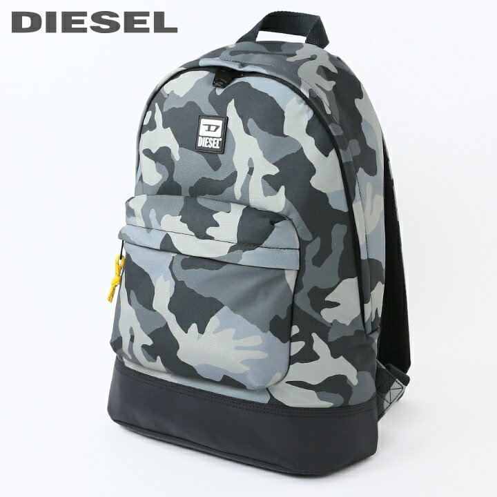 ■DIESEL ディーゼル メンズ■ワンポイントラバーパッチ カモフラージュ柄 迷彩柄 13インチノートPC対応 バックパック リュックサック 鞄die-m-a-e2-903 《_メーカー希望小売価格16,500円》