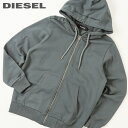 ■DIESEL ディーゼル メンズ■ワンポイントコピーライトロゴ刺繍 コットン 長袖 ジップアップ スウェットパーカー【S-GIRK-ZIP-COPY】【サイズXS・S】【1サイズ程大きめのサイズ感】【グレー】die-m-t-e4-291 《メーカー希望小売価格30,800円》