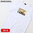 ■DIESEL ディーゼル メンズ■グラフィックプリント クルーネック 半袖Tシャツ カットソー【T-JUST-A34】【サイズXS・S】【1サイズ程大きめのサイズ感】【ホワイト】die-m-t-e4-366 die-m-t-e4-367《メーカー希望小売価格11,000円》