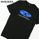 ■DIESEL ディーゼル メンズ■プリント クルーネック 半袖Tシャツ カットソー【T-DIEGOS-K40】【サイズXS】【ブラック】die-m-t-e4-430 《メーカー希望小売価格7,700円》