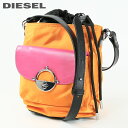 ★DIESEL ディーゼル レディース★ナイロン ショルダーバッグ バケットバッグ 鞄【NHINA】【サイズUNI】【オレンジ】die-l-a-e4-121 《_メーカー希望小売価格26,400円》