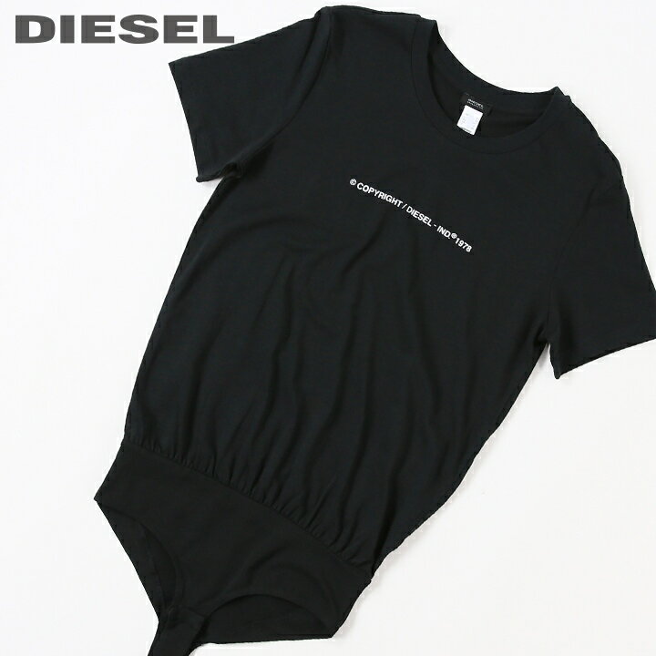 楽天BRAND OUTLET キイロヤドゥーエ★DIESEL ディーゼル レディース★コピーライトロゴ スナップボタンクロッチ 半袖Tシャツ ボディブリファー 下着 アンダーウエア【UFBY-BODYSILY】【サイズS・M】【ブラック】die-l-i-e4-856 《_メーカー希望小売価格11,880円》