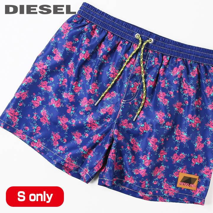 ■DIESEL ディーゼル メンズ■花柄 バラ柄 メンズ水着 男性水着 ショートトランクス サーフパンツ 海パン ビーチウェア スイムウェア【BMBX-WAVE 2.017】【サイズS】【ネイビー】die-m-c-e4-921 die-m-c-e4-922《_メーカー希望小売価格14,080円》