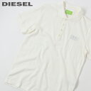 ■DIESEL ディーゼル メンズ■サスティナブル グリーンレーベル 鹿の子 コットン 半袖ポロシャツ【T-WEET-E1】【サイズXS・3XL】【1サイズ程大きめのサイズ感】【アイボリー】die-m-t-e4-234 《メーカー希望小売価格19,800円》