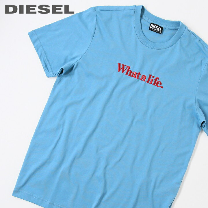 ■DIESEL ディーゼル メンズ■刺繍ロゴ ラウンドネック 半袖Tシャツ カットソーdie-m-t-e8-555 《メーカー希望小売価格11,000円》