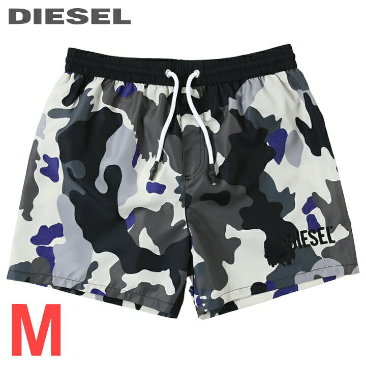 ■DIESEL ディーゼル メンズ■カモフラ柄 メンズ水着 男性水着 ショートトランクス サーフパンツ 海パン ビーチウェア スイムウェア【BMBX WAVE 2.017】【サイズM】【ブラックグレー系】die-m-c-e8-c02 《_メーカー希望小売価格14,080円》