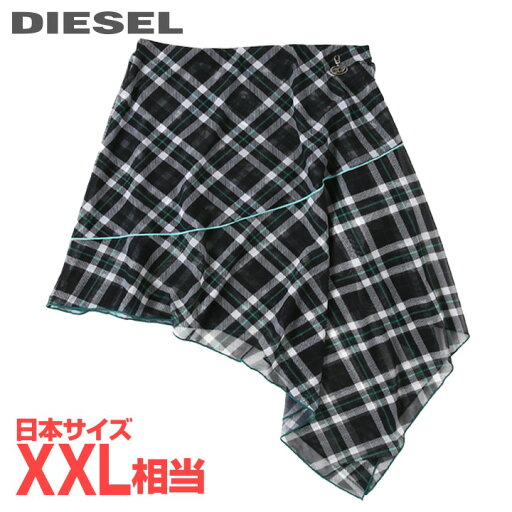 ★DIESEL ディーゼル レディース★チェック柄 アシンメトリー シースルーシフォンミニスカート【O-SALLY】【サイズXL】【1サイズ程大きめのサイズ感】【ブラック】die-l-s-f4-649 《メーカー希望小売価格30,800円》 ★DIESEL ディーゼル レディース★チェック柄 アシンメトリー シースルーシフォンミニスカート【O-SALLY】【サイズXL】【1サイズ程大きめのサイズ感】【ブラック】die-l-s-f4-649 《メーカー希望小売価格30,800円》