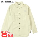 ■DIESEL ディーゼル メンズ■オーバルDロゴ刺繍 ストーンウォッシュ加工 長袖コットンシャツ【S-ROOW】【サイズXS】【1サイズ程大きめのサイズ感】【グリーンアイボリー】die-m-t-f4-352 《メーカー希望小売価格41,800円》(4)