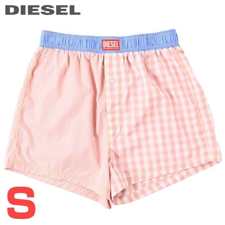 ■DIESEL ディーゼル メンズ■ウエストゴム チェック柄 切替 トランクス パンツ 下着 アンダーウエア【UU..