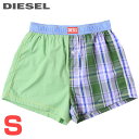 ■DIESEL ディーゼル メンズ■ウエストゴム チェック柄 切替 トランクス パンツ 下着 アンダーウエア【UUBX-STARK】【サイズS】【グリーン×ブルー系】die-m-i-f4-u76 《_メーカー希望小売価格6,380円》(4)