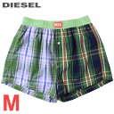 ■DIESEL ディーゼル メンズ■ウエストゴム チェック柄 切替 トランクス パンツ 下着 アンダーウエア【UUBX-STARK】【サイズM】【グリーン系】d...