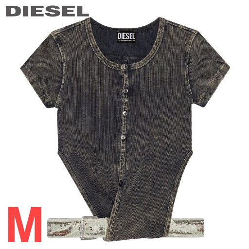 ★DIESEL ディーゼル レディース★ベルト付き バックオープン ヴィンテージ加工 ストレッチ 半袖リブカットソー【T-HOLDY】【サイズM】【ブラック】die-l-t-f4-68p 《メーカー希望小売価格52,800円》 ★DIESEL ディーゼル レディース★ベルト付き バックオープン ヴィンテージ加工 ストレッチ 半袖リブカットソー【T-HOLDY】【サイズM】【ブラック】die-l-t-f4-68p 《メーカー希望小売価格52,800円》