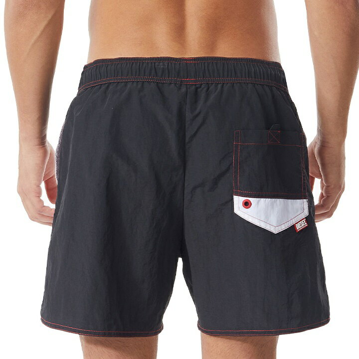 ■DIESEL ディーゼル メンズ■ロゴプリント メンズ水着 男性水着 ショートトランクス サーフパンツ 海パン ビーチウェア スイムウェア【BMBX-CAYBAY】【サイズS】【ブラック】die-m-c-f4-c18 《_メーカー希望小売価格14,080円》