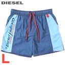 ■DIESEL ディーゼル メンズ■ロゴプリント メンズ水着 男性水着 ショートトランクス サーフパンツ 海パン ビーチウェア スイムウェア【BMBX-CAYBAY】【サイズL】【ブルーグレー】die-m-c-f4-c1f 《_メーカー希望小売価格14,080円》