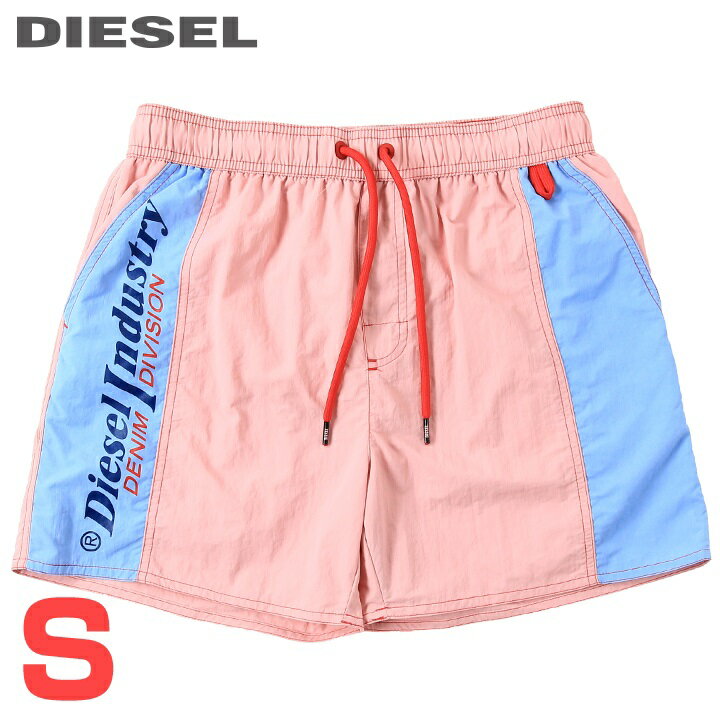 ■DIESEL ディーゼル メンズ■ロゴプリント メンズ水着 男性水着 ショートトランクス サーフパンツ 海パン ビーチウェア スイムウェア【BMBX-CAYBAY】【サイズS】【ピンク系】die-m-c-f4-c1h 《_メーカー希望小売価格14,080円》