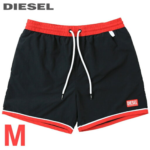 ■DIESEL ディーゼル メンズ■ワンポイントロゴ メンズ水着 男性水着 ショートトランクス サーフパンツ 海パン ビーチウェア スイムウェア【BMBX-WAVE-B】【サイズM】【ブラック】die-m-c-f4-c21 《_メーカー希望小売価格14,080円》