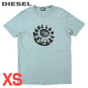 ■DIESEL ディーゼル メンズ■デジタルプリント クルーネック スリムフィット 半袖Tシャツ カットソー【T-DIEGOR-C1】【サイズXS】【グレー系】die-m-t-f4-433 《メーカー希望小売価格11,000円》