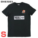 ■DIESEL ディーゼル メンズ■プリント クルーネック スリムフィット 半袖Tシャツ カットソー【T-DIEGOR-C11】【サイズS】【ブラック】die-m-t-f4-4jk 《メーカー希望小売価格15,400円》