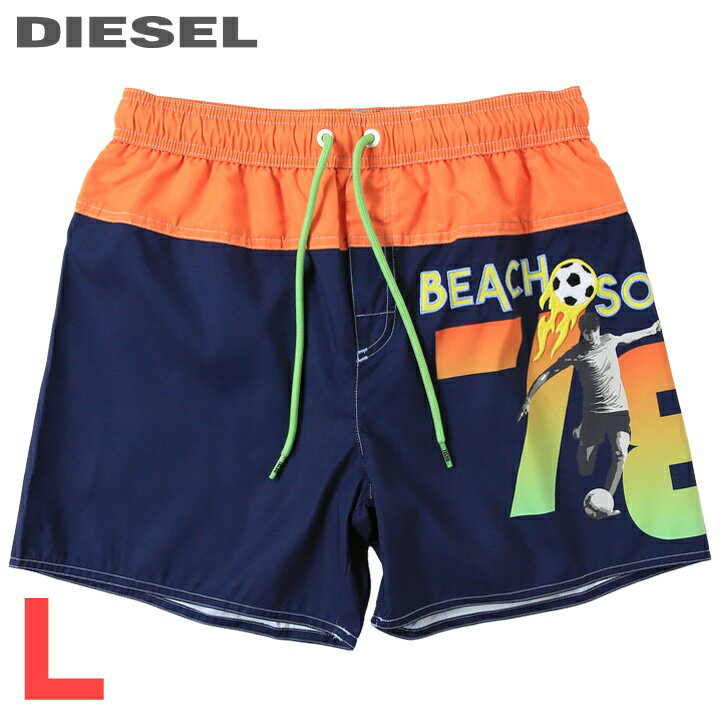 ■DIESEL ディーゼル メンズ■刺繍ロゴパッチ メンズ水着 男性水着 ショートトランクス サーフパンツ 海パン ビーチウェア スイムウェア【BMBX-WAVE-YK】【サイズL】【ネイビー】die-m-c-f4-c3d 《_メーカー希望小売価格17,600円》