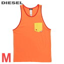 ■DIESEL ディーゼル メンズ■胸ポケット カバーアップ ノースリーブカットソー タンクトップ【BMOWT-LOCOARM】【サイズM】【オレンジ】die-m-c-f4-c7p 《_メーカー希望小売価格8,580円》(4)