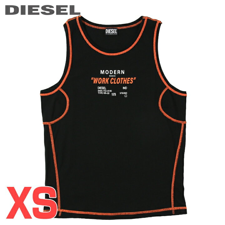 ■DIESEL ディーゼル メンズ■コントラストステッチアクセント ストレッチ コットン ノースリーブカットソー タンクトップ【T-OLLERGO】【サイズXS】【ブラック】die-m-t-f4-4x6 《メーカー希望小売価格19,800円》(4)
