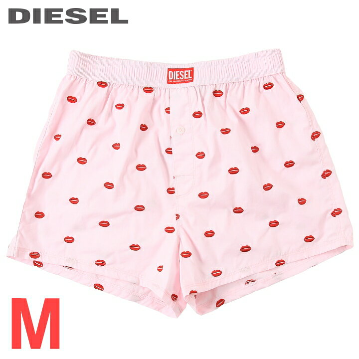 ■DIESEL ディーゼル メンズ■ウエストゴム リップ くちびる 刺繍ドット トランクスパンツ 下着 アンダー..