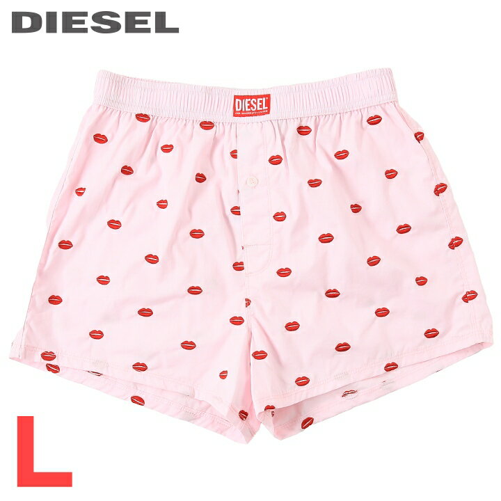 ■DIESEL ディーゼル メンズ■ウエストゴム リップ くちびる 刺繍ドット トランクスパンツ 下着 アンダー..