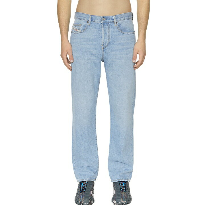 ■DIESEL ディーゼル メンズ■ヴィンテージウォッシュ加工 レギュラーフィット ストレート ジーンズ デニム パンツ【2020 D-VIKER】【W28L30】【ライトインディゴブルー】die-m-p-f8-4hv 《メーカー希望小売価格35,200円》