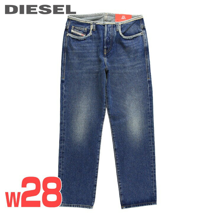 ■DIESEL ディーゼル メンズ■ダメージ加工 ウエストパイピング スリムフィット ストレート ジーンズ デニム パンツ【D-PEND】【W28L30】【インディゴブルー】die-m-p-f8-4n1 《メーカー希望小売価格40,700円》