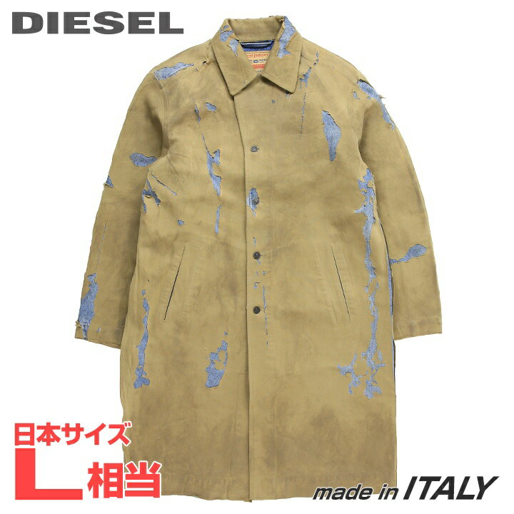 【商品状態】 新品・未使用 【平置き実寸サイズ】※単位cm 【M】(L相当)肩幅49 身幅58 袖丈62 着丈106 【素材】コットン(綿)100％ 付属部品：コットン(綿)100％ 【生産国】ITALY 【仕様】 ・ピールオフ加工(皮が剥けたような加工)部分は、個体差により場所や形が異なる場合がございます。 ※こちらの商品はストック品に付き、たたみシワがある場合がございます。 予めご了承の上ご注文下さい。 注意点 ▼生産の過程上、色、サイズに若干のブレが生じます。 ▼色落ちの恐れがあるため他のお洗濯物とは分けて下さい。 *掲載写真は撮影やPCモニタの環境により、 実際の商品と商品画像の色が若干異なる場合がございます、予めご了承ください。 ※当店が扱うブランド商品は、正規代理店品、 もしくは、並行輸入品であり、全て、正規品であることを保証します。 メーカー希望小売価格はメーカー商品タグに基づいて掲載しています【M】