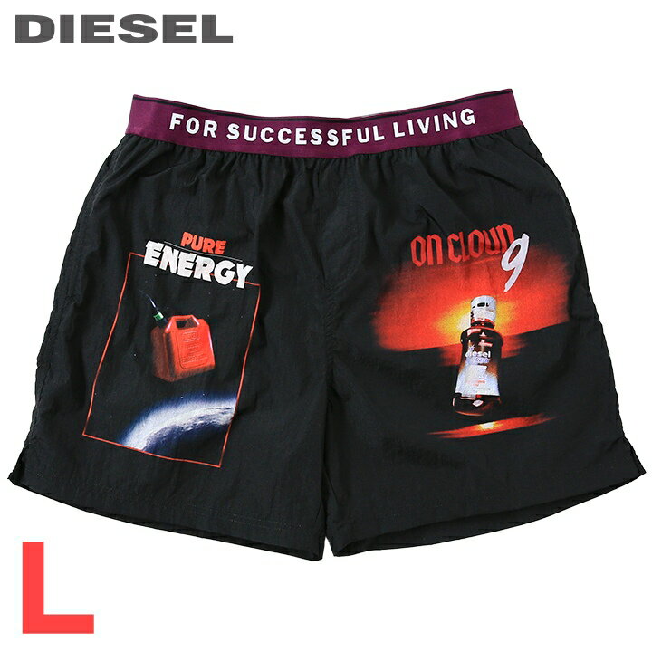 Rakuten - ■DIESEL ディーゼル メンズ■グラフィックプリント メンズ水着 ショートトランクス サーフパンツ 海パン ビーチウェア スイムウェア【BMBX-NICO-EL】【サイズL】【ブラック】die-m-c-g4-c4f 《_メーカー希望小売価格17,600円》