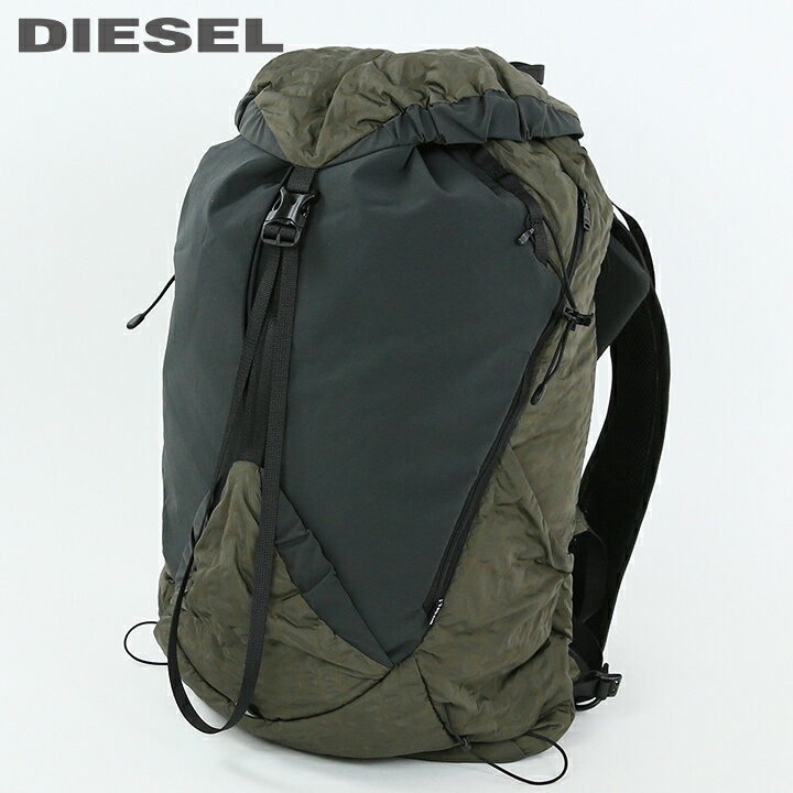 DIESEL - ■DIESEL ディーゼル メンズ■軽量 ナイロン リュック バックパック 鞄【DRAPE】【サイズUNI】【ダークカーキブラウン】die-m-a-g4-b02 《_メーカー希望小売価格39,600円》
