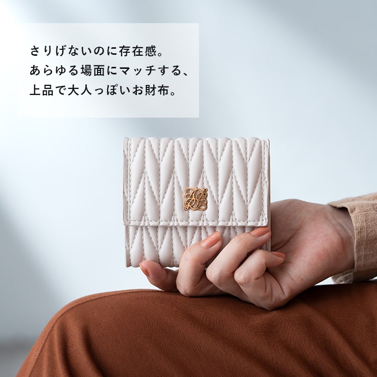 財布 レディース 三つ折り 小さめ キルティング コンパクト ウォレット ミニ財布 ...