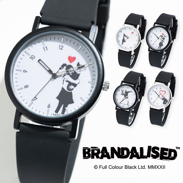 腕時計 BRANDALISED レディース メンズ バンクシー ブランド 見やすい かわいい おしゃれ シリコン 20代 30代 40代 日本製ムーブメント プレゼント 母の日 ギフト 1年間のメーカー保証付き メール便送料無料
