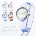 腕時計 レディース クリアベルト バングルウォッチ ブランド シンプル 20代 30代 40代 見やすい 日本製ムーブ 母の日 ギフト 1年間のメーカー保証付き メール便送料無料
