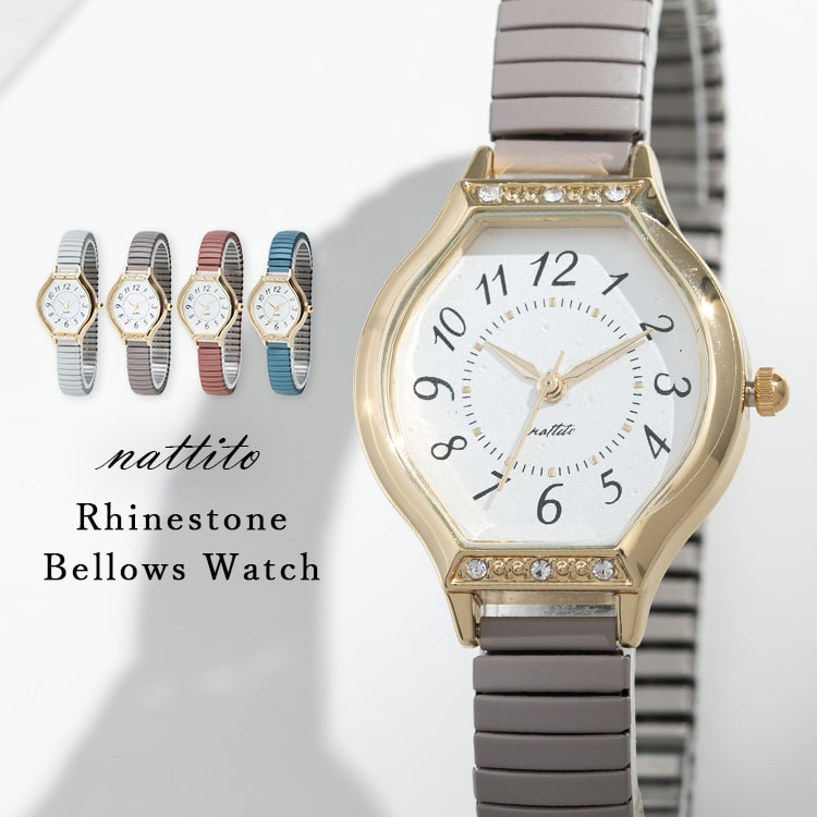 【3278円→3078円クーポンで〜2/23 1:59】腕時計 レディース じゃばら 痛くない ストーン付き シンプル ウォッチ かわいい おしゃれ 大人 ブランド 20代 30代 40代 見やすい 日本製ムーブメント プレゼント ギフト 1年間のメーカー保証付き
